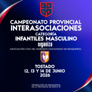 El programa de Interasociaciones Infantiles Masculino – 12, 13 y 14 de Junio