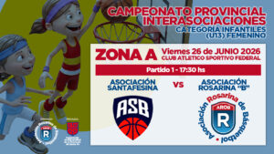 Primer partido de Rosarina B en el Interasociaciones Provincial de Infantiles Femenino